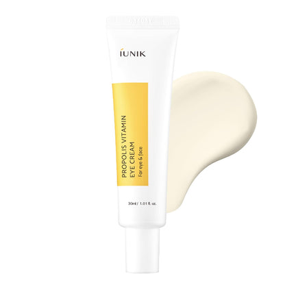 IUNIK Propolis Vitamin Eye Cream – Propolis & Vitamin C Lightweight Cream for Dark Circles, Puffiness & Fine Lines, Korean Skincare
