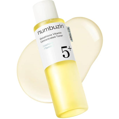 numbuzin No.5 Vitamin Boosting Essential Toner - Radiance-Boosting Vitamin Toner for Uneven & Dull Skin, Glutathione, Vitamin C, Niacinamide