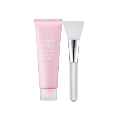 mixsoon Collagen Glass Skin Mask - Hydrating and Firming Collagen Wrapping Peel Off Mask, Low Molecular Face Mask, Radiant Smooth Finish for Glowing Skin