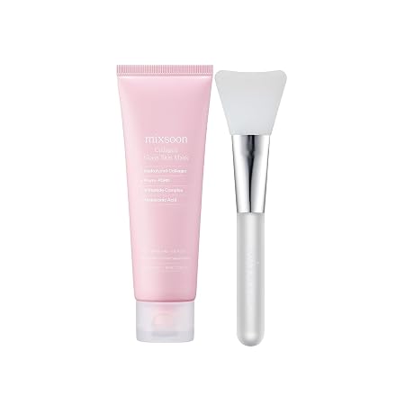 mixsoon Collagen Glass Skin Mask - Hydrating and Firming Collagen Wrapping Peel Off Mask, Low Molecular Face Mask, Radiant Smooth Finish for Glowing Skin