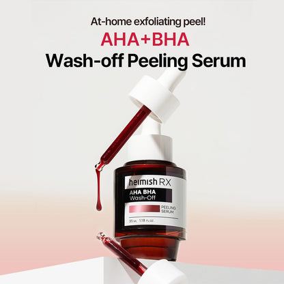 HEIMISH RX AHA BHA Wash-off Peeling Serum - Chemical Peel for Blackheads, Pore and Sebum, Gentle & Hydrating Face Exfoliant for Oily and Acne-prone skin, Korean Skincare