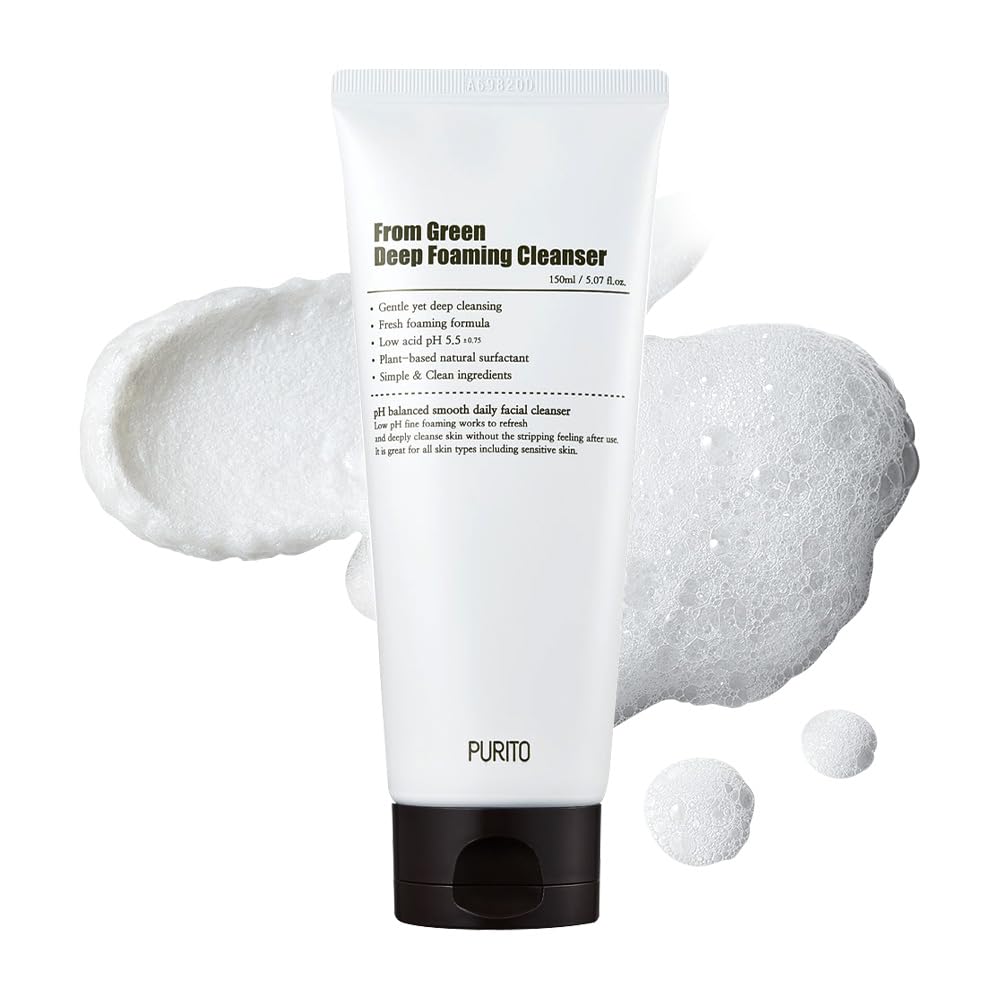 PURITO From Green Deep Foaming Cleanser, plant-based, natural ingredients, cruelty-free, Vegan