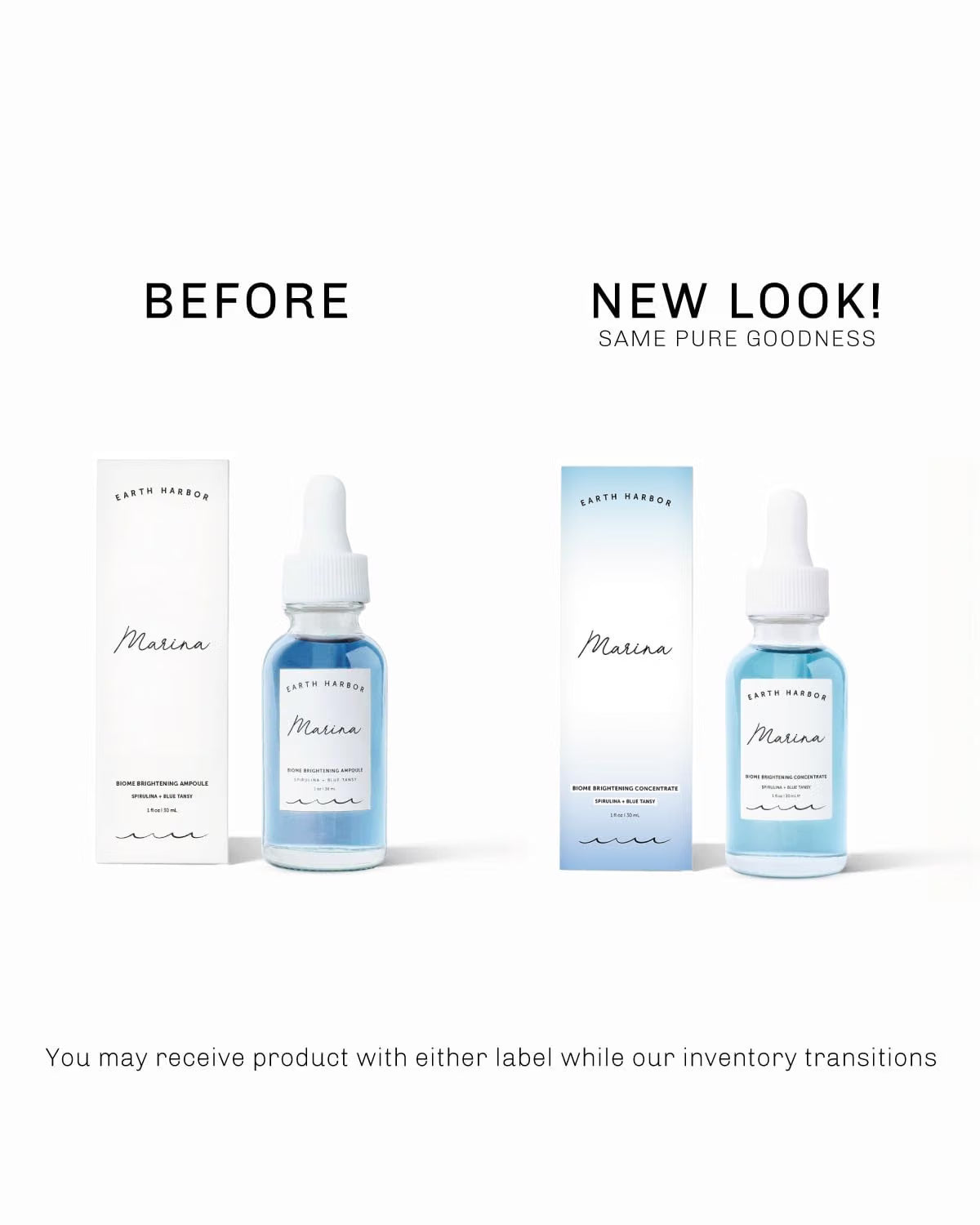 Earth Harbor Marina Biome Concentrate, Squalane & Blue Tansy Facial Serum