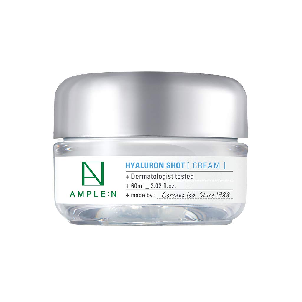 CORÉANA AMPLE:N Hyaluron Shot Cream - Xylitol Complex and Ceramide Contained Moisturizing & Rich Nourishing Cream, Smooth Skin Texture