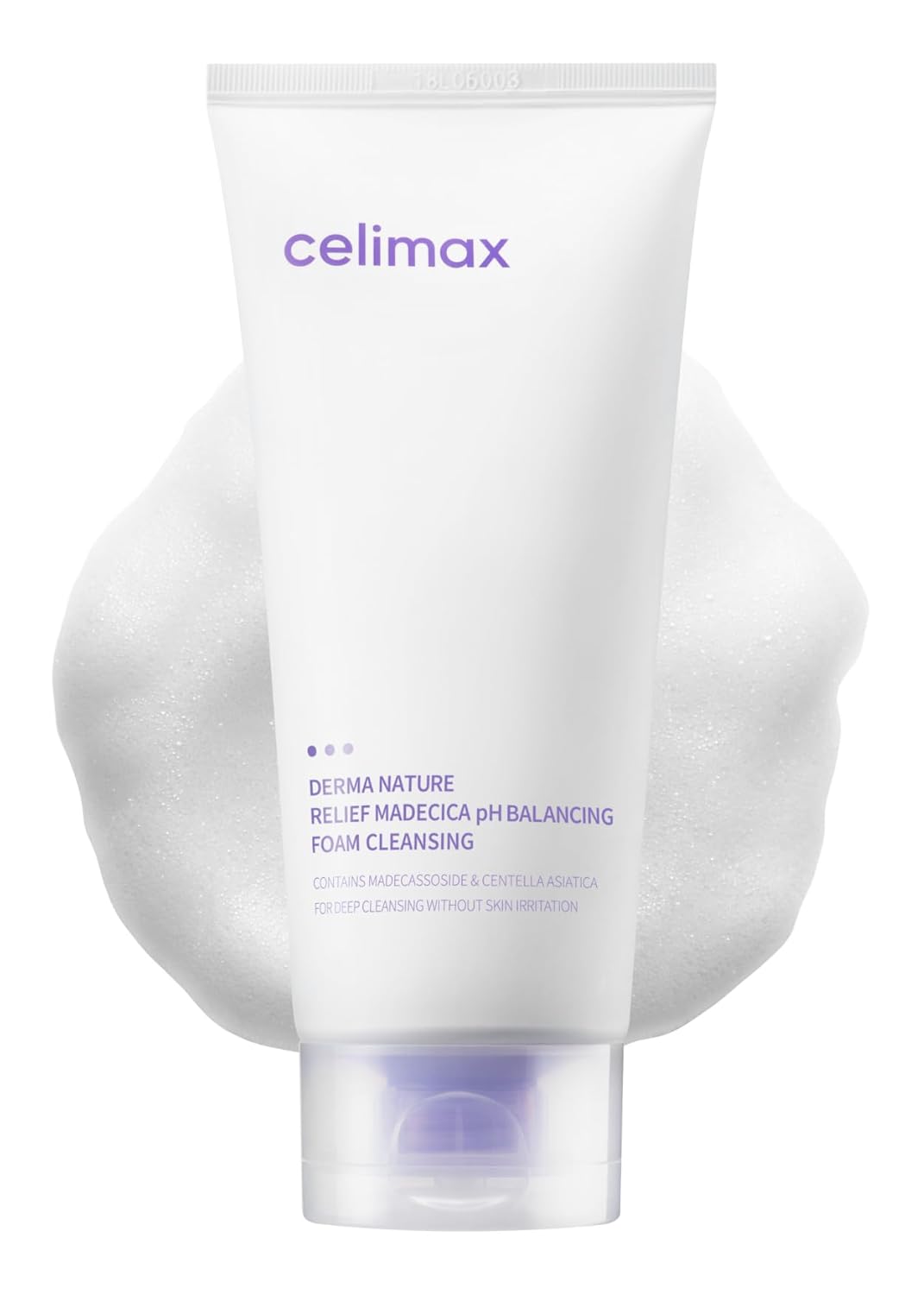 celimax Derma Nature Relief Madecica pH Balancing Foam Cleansing | Foaming Face Wash Cleanser, Hydrating, Soothing, Moisturizing