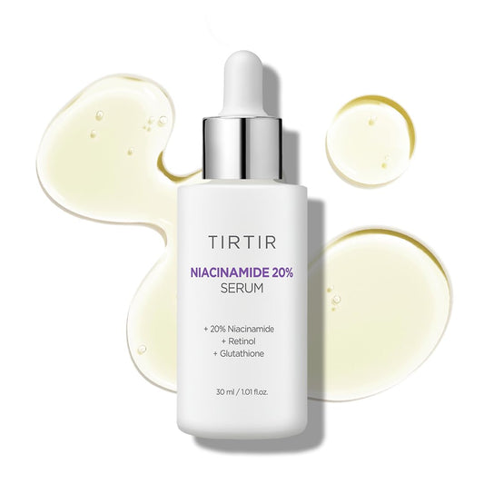 TIRTIR Niacinamide 20% Serum - 2% Alpha Arbutin and Glutathione, it's a dynamic duo that inhibits melanin production, fades blemishes, and enhances overall skin brightness + Firming with Retinol