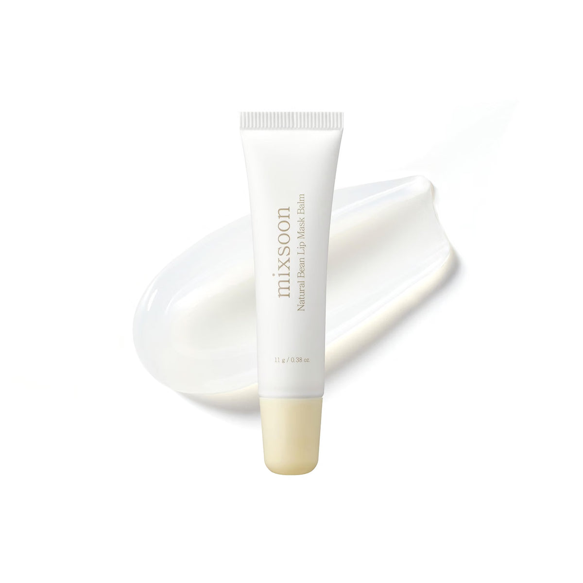 mixsoon Natural Bean Lip Mask Balm - Hydrated Lips, Softening, Fermented Bean and Shea Butter, Vegan Formula for Smooth Lip Balm