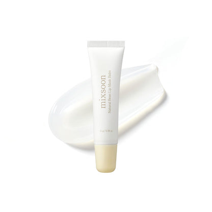 mixsoon Natural Bean Lip Mask Balm - Hydrated Lips, Softening, Fermented Bean and Shea Butter, Vegan Formula for Smooth Lip Balm