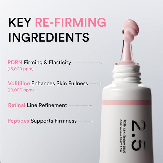 Abib PDRN Volume fill-it Booster Cream 2.5 - Facial Volume Plumping with PDRN 15,000ppm Peptides Retinal, For Forehead, Smile Lines & Neck Wrinkles, Anti-Aging Firming
