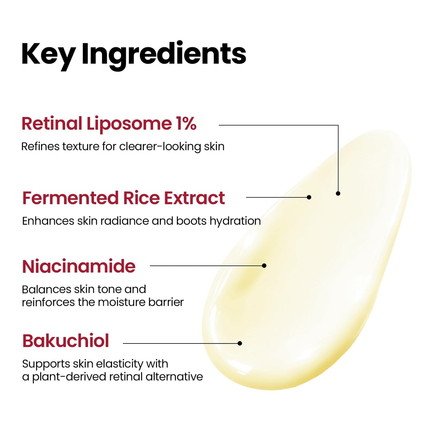 K-SECRET SEOUL 1988 Retinal Cream | Gentle Retinal Liposome 1% Formula for Sensitive Skin | Daily Fine Lines & Skin Texture Care | Niacinamide, Bakuchiol | Korean Skincare
