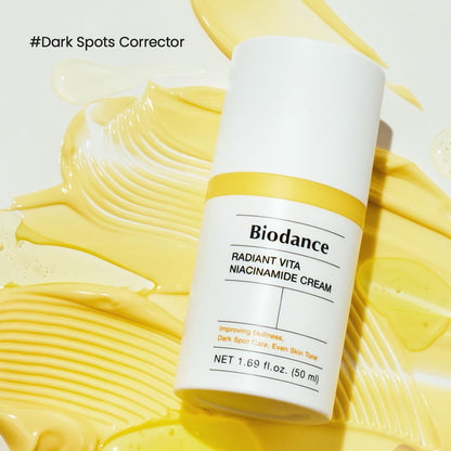 BIODANCE Radiant Vita Niacinamide Cream, Brightening, Dark Spot Correcting, Hydrating Facial Moisturizer with Vitamin C, B12, Korean Skin Care, Self Care Gifts for Women
