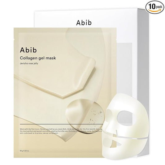 Abib Vegan Collagen Gel Mask Jericho Rose Jelly (1 mask)- I Korean Vegan Collagen, Cooling Nourishing Hyaluronic Acid Hydrogel Face Mask