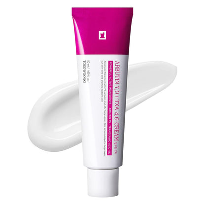 TOSOWOONG Arbutin 7% + Tranexamic Acid 4% Cream, 70,000ppm Arbutin, 40,000ppm TXA, Niacinamide, Glutathione, Dark Spots, Freckle, Blemishes, Pigmentation, Korean Skin Care