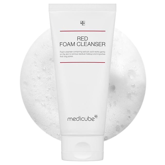 medicube Red Foam Cleanser - Daily Gentle Cleansing Foam for Sensitive & Troubled Skin, Deep Cleansing Impurities & Excess Sebum Control