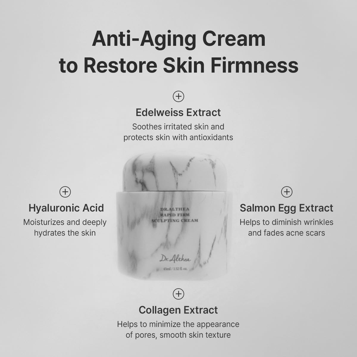 Dr.Althea Rapid Firm Sculpting Cream, Korean Vegan Skin Care