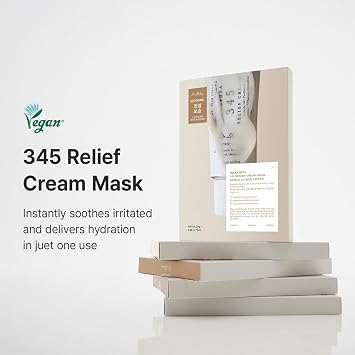 Dr.Althea 345 Relief Cream Mask (1 mask), Korean Vegan Skin Care Daily Soothing Recovery and Blemish Care with Niacinamide & Tea Tree Leaf Water, Deep Hydration & Skin Barrier Care