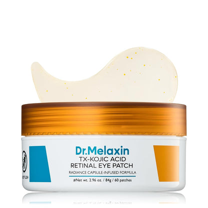 Dr.Melaxin TX Kojic Acid Retinal Eye Patch for Dark Circles and Puffiness, Radiance Capsule-Infused Anti-Aging Eye Mask for Wrinkles, K-Beauty Skincare