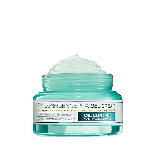 IT Cosmetics Confidence in a Gel Cream Oil Control - Hydrating Oil-Free Face Moisturizer - Reduces Shine & Look of Large Pores - with Niacinamide, Vitamin E & Peptides