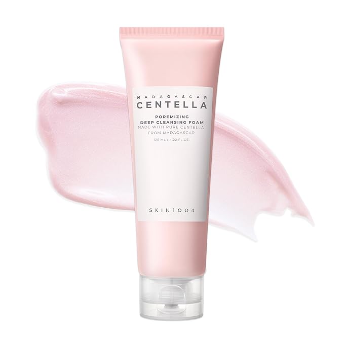 SKIN1004 Poremizing Deep Cleansing Foam - Makeup Remover, Korean Face Cleanser with Himalayan Pink Salt & Madagascar Centella Asiatica for Facial Pore Cleansing