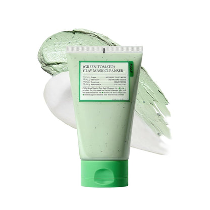 FULLY Green Tomato Pore Clay Mask Cleanser for Deep Cleansing, Clay Pack Cleanser for Deep Pore Cleansing, Blackhead & Sebum Control, Gentle Korean Face Wash for Oily & Combination Skin