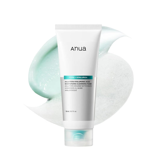 Anua PDRN Hyaluronic Acid Moisturizing Cleansing Foam, Daily Gentle Face Wash for Dry Skin, Salmon DNA Hydrating & Soft Facial Cleanser, Barrier Repair & Glow Glass Skin, Korean Skincare