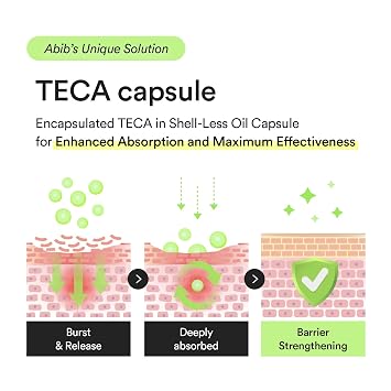 Abib Heartleaf TECA capsule serum Calming drop 1.69 fl.oz., Soothing Hydration with Centella Asiatica & Niacinamide, Lightweight Korean Skincare for Sensitive & Blemish-Prone Skin