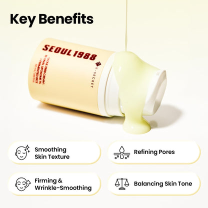 K-SECRET SEOUL 1988 Retinal Cream | Gentle Retinal Liposome 1% Formula for Sensitive Skin | Daily Fine Lines & Skin Texture Care | Niacinamide, Bakuchiol | Korean Skincare