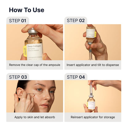 SUNGBOON EDITOR Glow Intensive PDRN Ampoule, Copper Peptides & Vitamin B12 Serum for Face with Collagen & Multi Peptides & 10 Hyaluronic Acids | Korean Skincare Serum