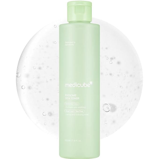medicube Exosome CICA Toner - Daily Soothing Toner with Exosome CICA, Heartleaf, Tea Tree, 12 Kinds of CICA, Low Irritation, Sebum Care Korean Skin Care, for Stressed Skin