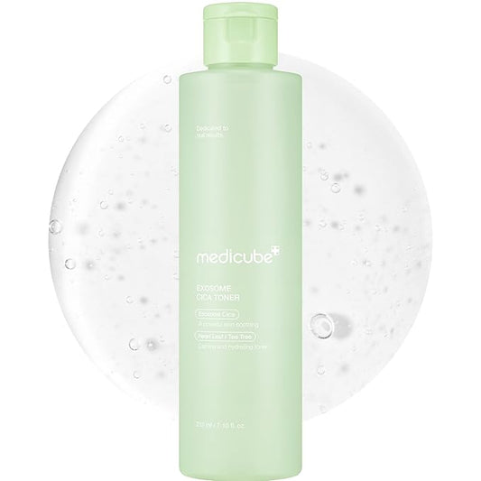 medicube Exosome CICA Toner - Daily Soothing Toner with Exosome CICA, Heartleaf, Tea Tree, 12 Kinds of CICA, Low Irritation, Sebum Care Korean Skin Care, for Stressed Skin