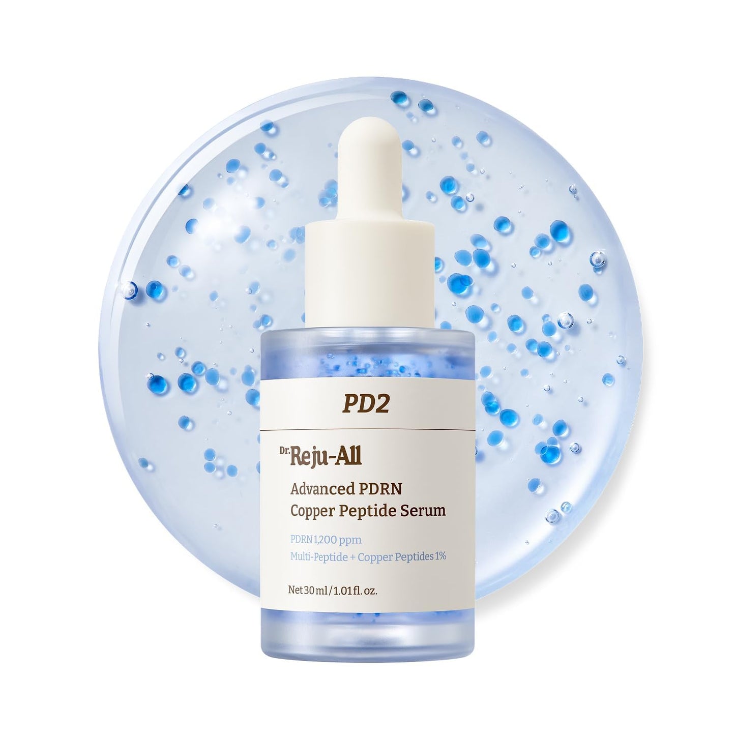 Dr.Reju-All Advanced PDRN Copper Peptide Serum – GHK-Cu with PDRN Serum for Face – Copper Peptides for Firming & Skin Elasticity – with Hyaluronic Acid & Hydrolyzed Collagen Peptides