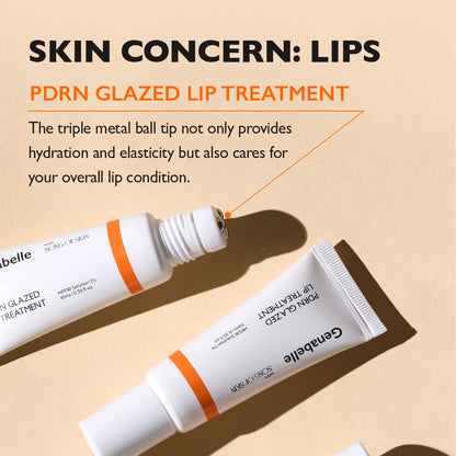 Genabelle PDRN Glazed Lip Treatment – Hydrating & Plumping Lip Balm with PDRN & Peptides for Soft, Glossy Lips – Intensive Lip Repair & Moisture Lock, Glass Skin, Korean Skincare