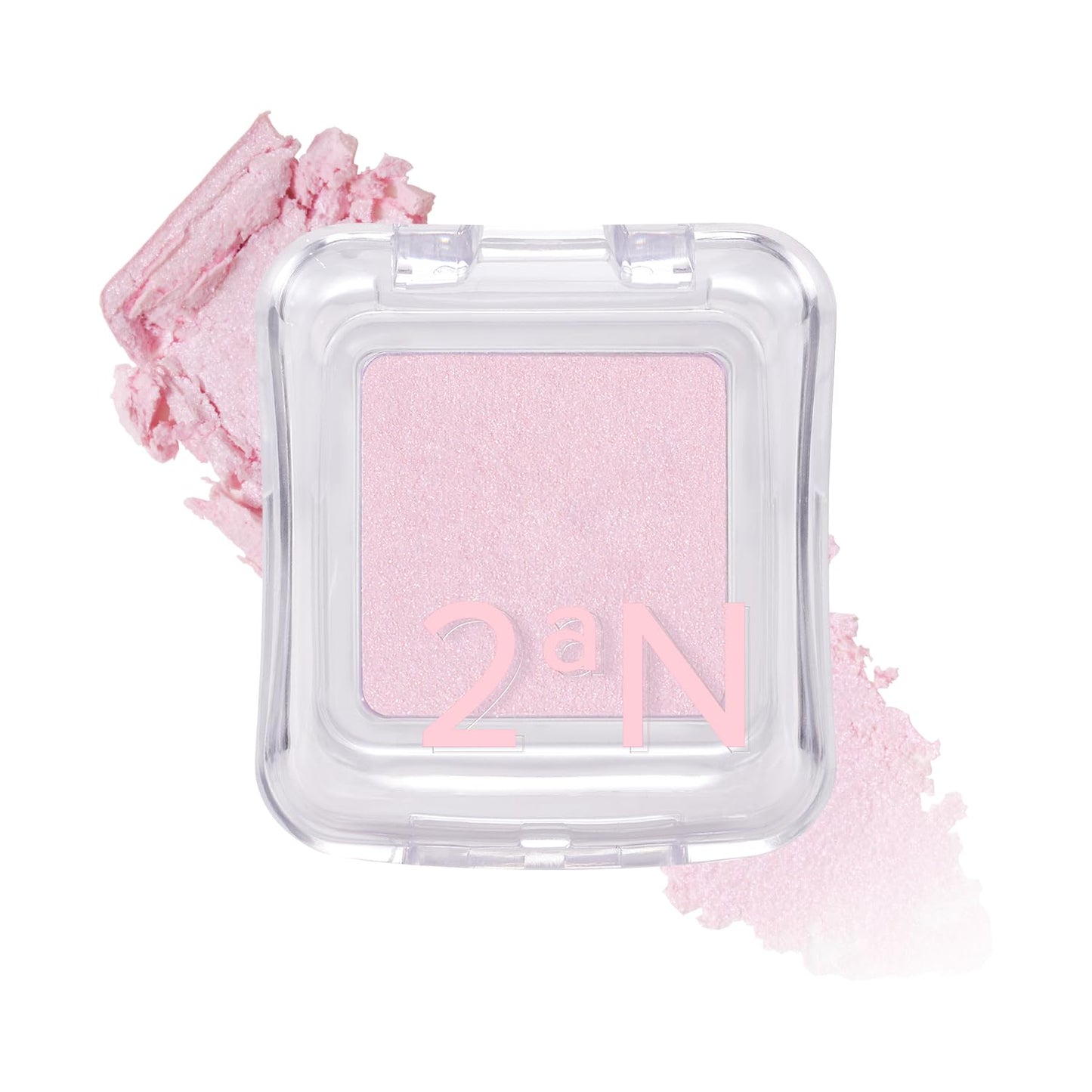 2aN Pure Glass Highlighter PK02 Pinkbell, Glass Like Sheen Powder Highlighter for a Natural, Radiant Glow, Buildable, Long-Lasting, Lightweight Formula