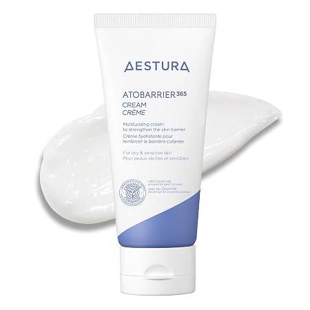 AESTURA ATOBARRIER365 Cream with Ceramides -  Korean Face Moisturizer for Barrier Repair, 120H lasting Hydration, Ceramide Capsules, Dry & Sensitive Skin, Non-comedogenic