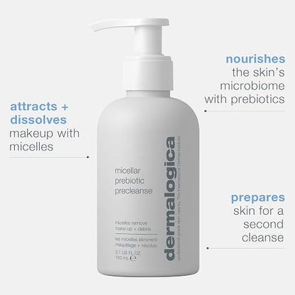 Dermalogica Micellar Prebiotic PreCleanse (150 ml) | Makeup Remover Face Wash | Nourishing Pre-Cleanser Lifts Away Dirt, Oil, and Make Up