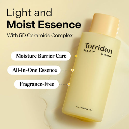 Torriden SOLID IN Ceramide Essence | For Deep Hydration, Moisturizing, Improving Skin Barrier | 5 Types of Ceramides & Panthenol for Dry and Sensitive skin