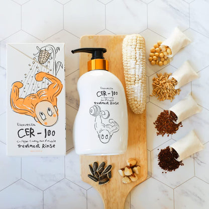 Elizavecca Collagen Coating Hair Treatment Rinse, Moisturizing Conditioner for Dry Damaged Hair