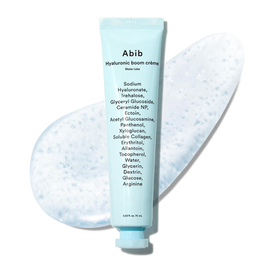 Abib Hyaluronic Boom Crème Water Tube, Expanding Nano-Sized Hyaluronic Acid Particles 4x, Deep Hydration Plumping Cream, Ceramide NP, Sensitive Skin, Korean Skin Care