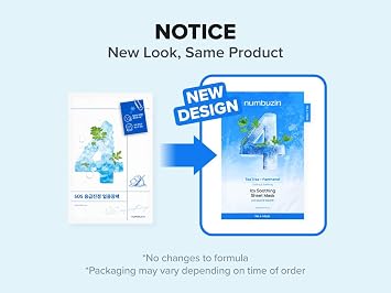 numbuzin No.4 Sheet Mask | Icy Soothing Sheet (1 Mask) | Instant Cooling, Hydrating with Tea Tree Extract, Bergamot Leaf Extract | Soothes, Relieves Heated Skin
