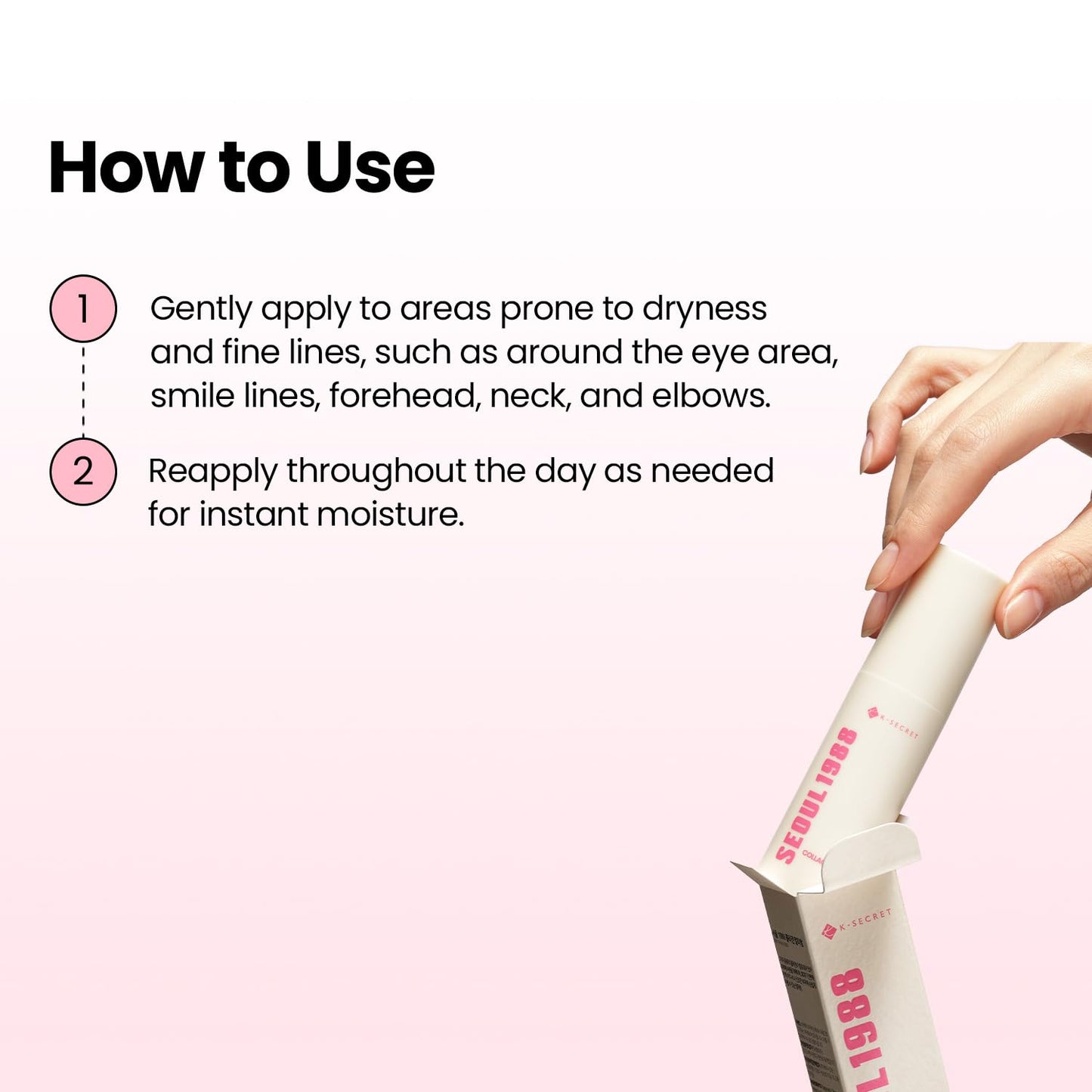 K-SECRET SEOUL 1988 Collagen Multi Balm, Multi-Area Balm Stick for Hydrated & Radiant Skin, 7-Type Collagen Complex, Plant-Derived Oils & Butters, and Plum, Korean Skincare