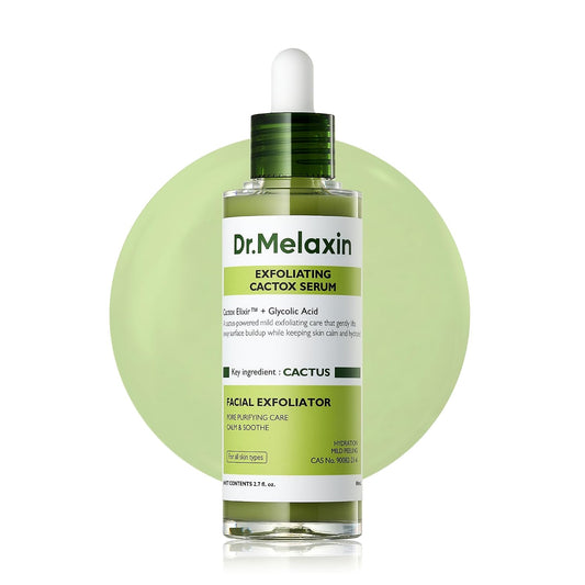 Dr.Melaxin Cactox Exfoliating Peel Shot Serum – Gentle AHA/PHA Facial Exfoliator with Cactus Extract & Peptides, Pore Minimizing, Blackhead Removal, Moisturizing Hydrating Glow for All Skin Types