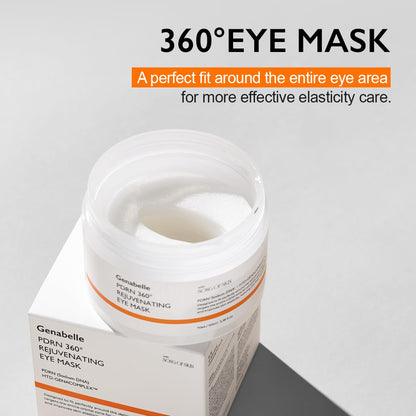 Genabelle PDRN 360° Rejuvenating Eye Mask – Full Eye Area Eye Patches for Hydration, Firming & Elasticity with PDRN & Peptides – Targets Dark Circles, Puffiness & Fine Lines, Glass Skin
