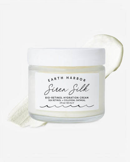 Earth Harbor SIREN SILK Multi-Tasking Hydration Creme Packed with 20 Botanical Actives, Vegan & Cruelty-Free Night Cream with Sea Retinol Alternative for Intense hydration, Fine Lines & Wrinkles