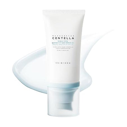 SKIN1004 Centella Hyalu-Cica Water-Fit Sun Serum UV, Korean Sunscreen SPF 50, Centella Sunscreen, Travel Essentials, Sunscreen with Hyaluronic Acid, No White Cast, Korean Skin Care
