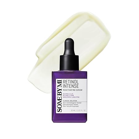 SOME BY MI Retinol Intense Reactivating Serum – 1.01oz, 30ml – Korean Bakuchiol Retinol Serum for Face Firming – Improves Signs of Aging, Minimizes Pore Size & Refines Skin Texture