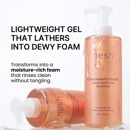 Nesh Pomegranate Biome Scalp Shampoo – Korean Hydrating Shampoo for Dry, Sensitive Scalp