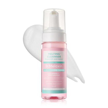 Dr.Melaxin Melting Bubble Foaming Cleanser - Micellar Makeup Remover Face Wash with Calamine and Niacinamide, No Double Cleansing Needed, Gentle Foam Cleanser for Sensitive Skin, K-Beauty