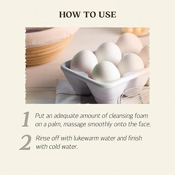 SKINFOOD Egg Perfect Pore Cleansing Foam 150ml - Egg Yolk, Albumin Contained Pore Refining Facial Foam Cleanser - Removes Impurities from Pores (5.07 fl.oz.)