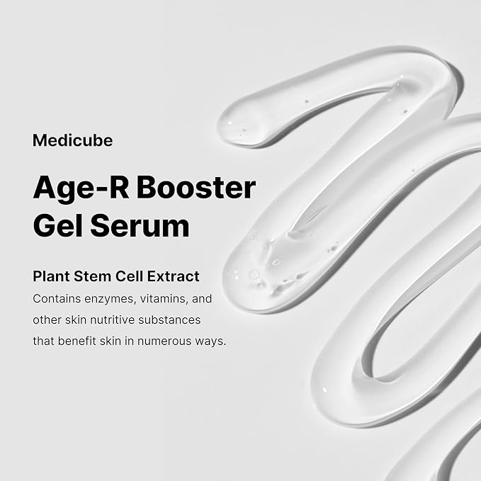 Medicube Age-R Booster Gel Serum for Skin Care Devices - Moisturizing and Nourishing Facial Serum with Plant Stem Cell Extract, Hyaluronic Acid, Collagen - Hypoallergenic