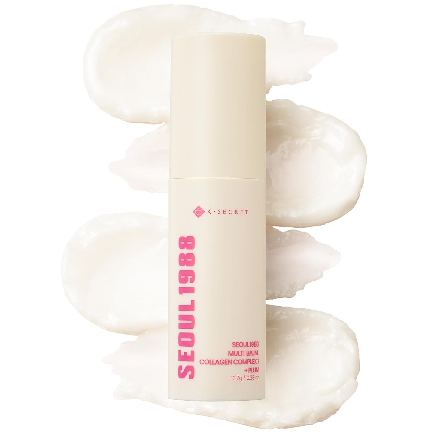 K-SECRET SEOUL 1988 Collagen Multi Balm, Multi-Area Balm Stick for Hydrated & Radiant Skin, 7-Type Collagen Complex, Plant-Derived Oils & Butters, and Plum, Korean Skincare